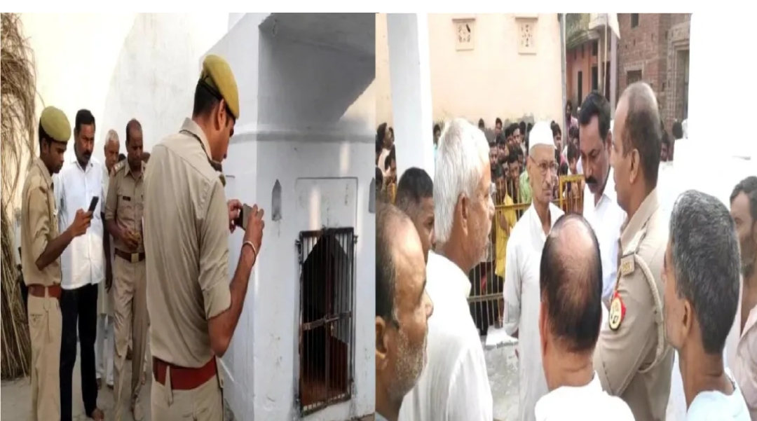 मंदिर में यज्ञ-हवन से पहले फेंका गया माँस,ग्रामीण बौखलाए