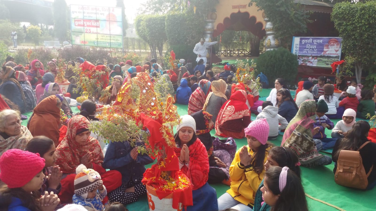आशाराम बापू के भक्तों ने मनाया धूम धाम से तुलसी पूजन दिवस,किया भंडारे का आयोजन:-